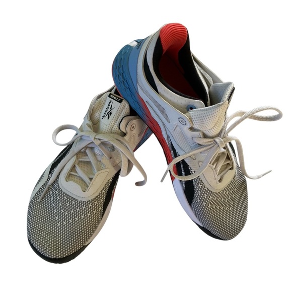 Reebok Nano X Tennis Cross Training Running Shoe White Blue Orange (Size 9.5) - Picture 6 of 16